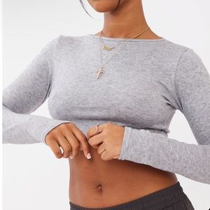 PrettyLittle Thing Long Sleeve Crop Top